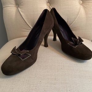 Donald J. Pliner Suede 'Dame' Platform Bow Pumps